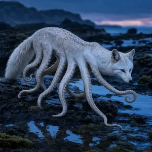 Arctic fox + Octopus